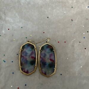 Kendra Scott Gold and Multicolor Drop Earrings